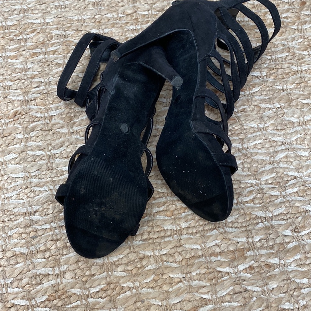 Diba Black Strappy Heels - Picture 3 of 4